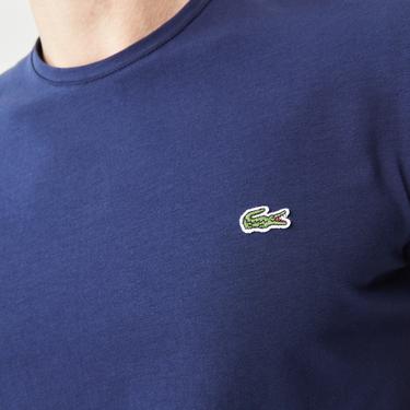  Lacoste Erkek Slim Fit Bisiklet Yaka Lacivert T-Shirt