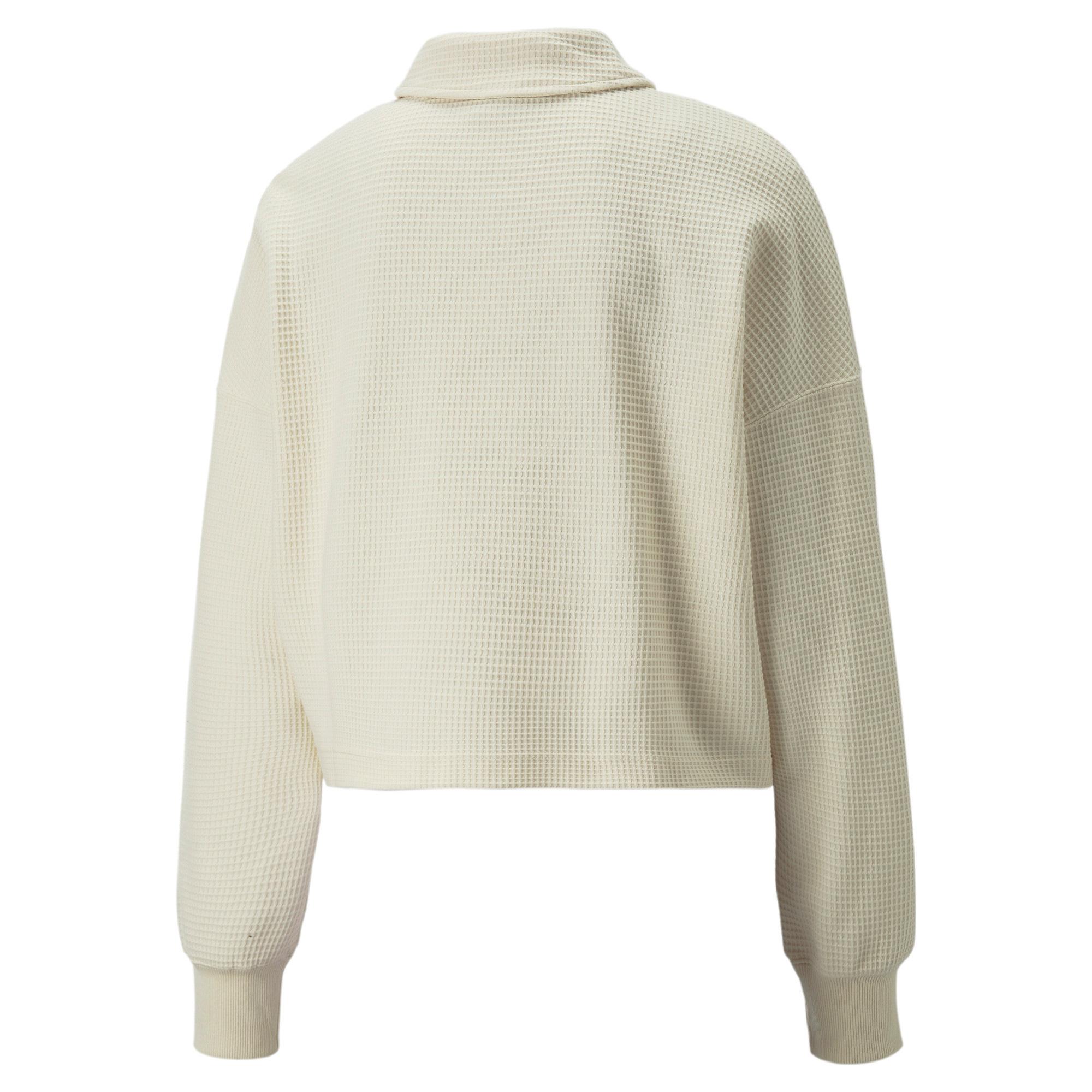 Puma Downtown Oversized Kadın Krem Sweatshirt