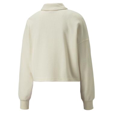  Puma Downtown Oversized Kadın Krem Sweatshirt