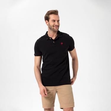  Routefield Patriot Erkek Siyah Polo Tişört