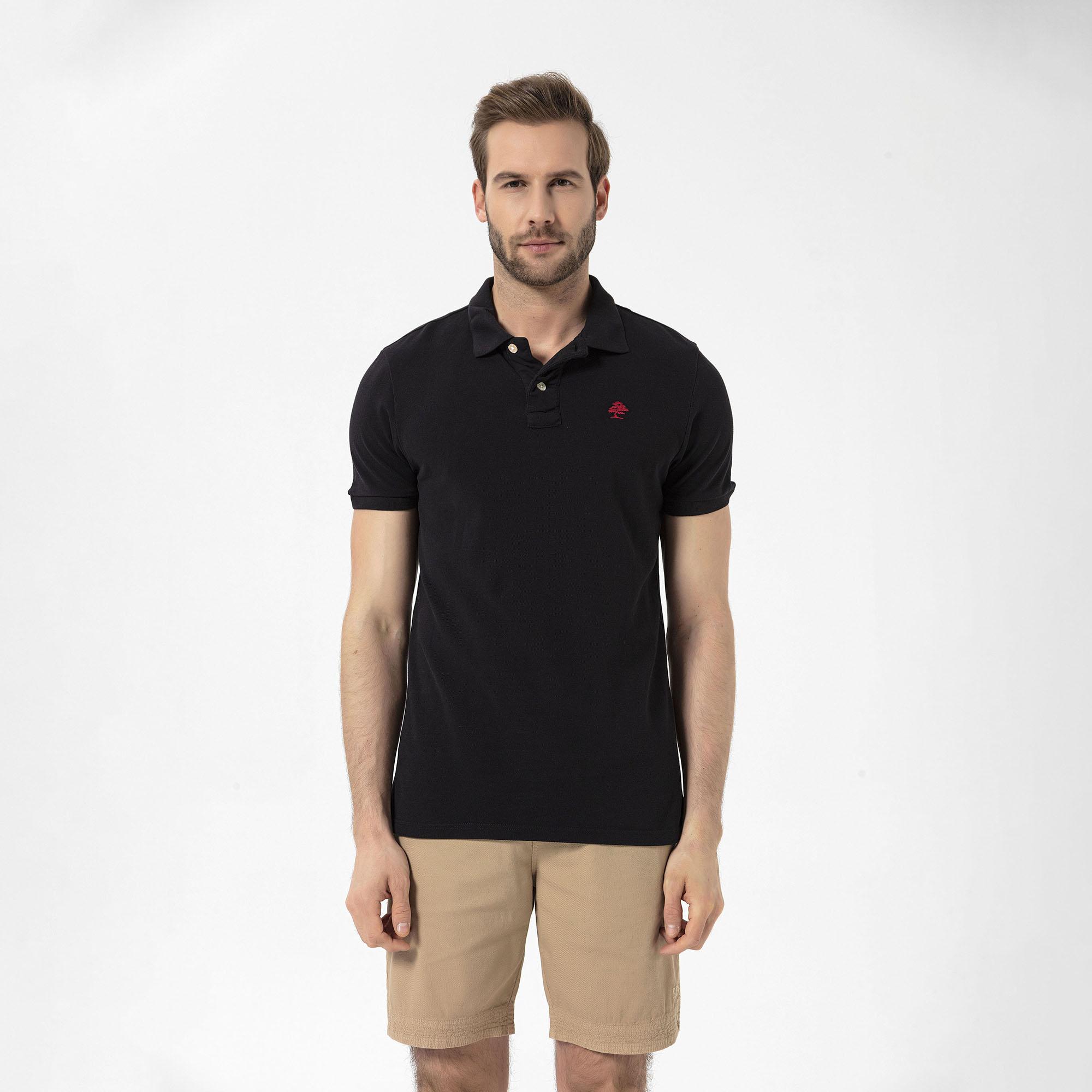 Routefield Patriot Erkek Siyah Polo Tişört