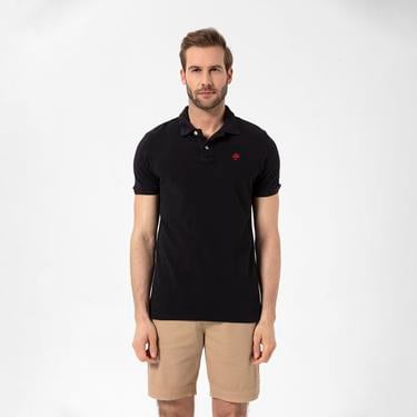  Routefield Patriot Erkek Siyah Polo Tişört