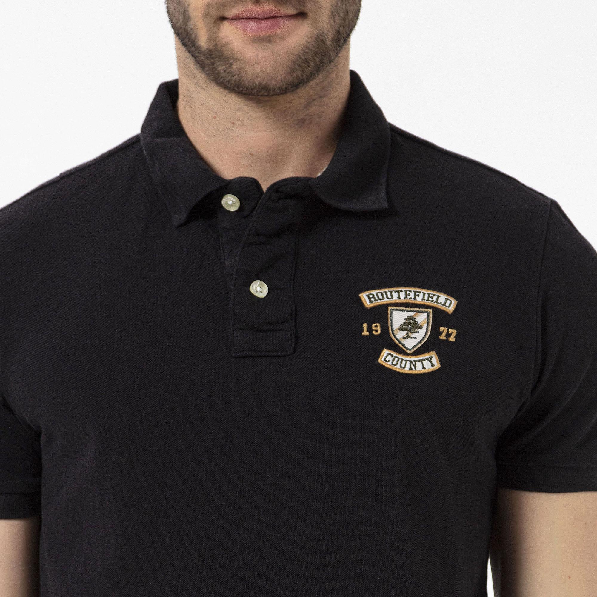 Routefield Prime Erkek Siyah Polo Tişört