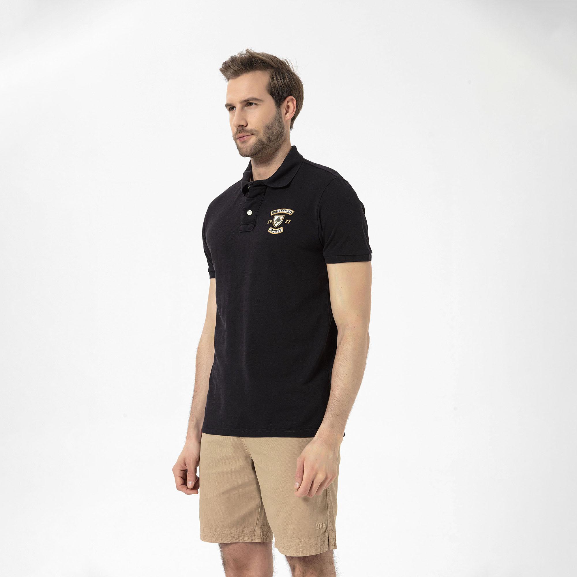 Routefield Prime Erkek Siyah Polo Tişört
