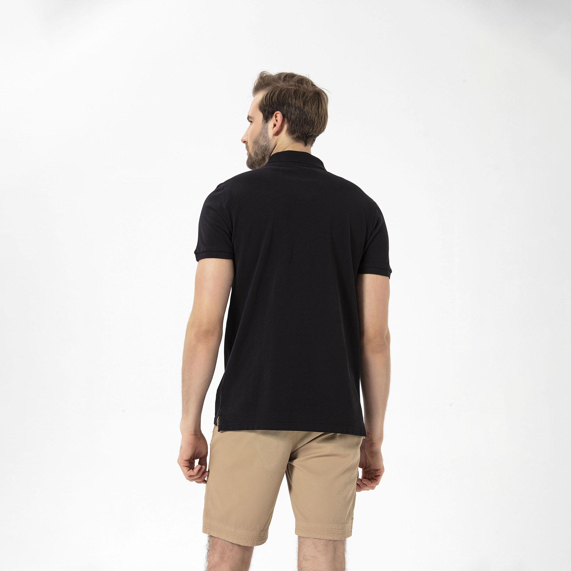 Routefield Prime Erkek Siyah Polo Tişört