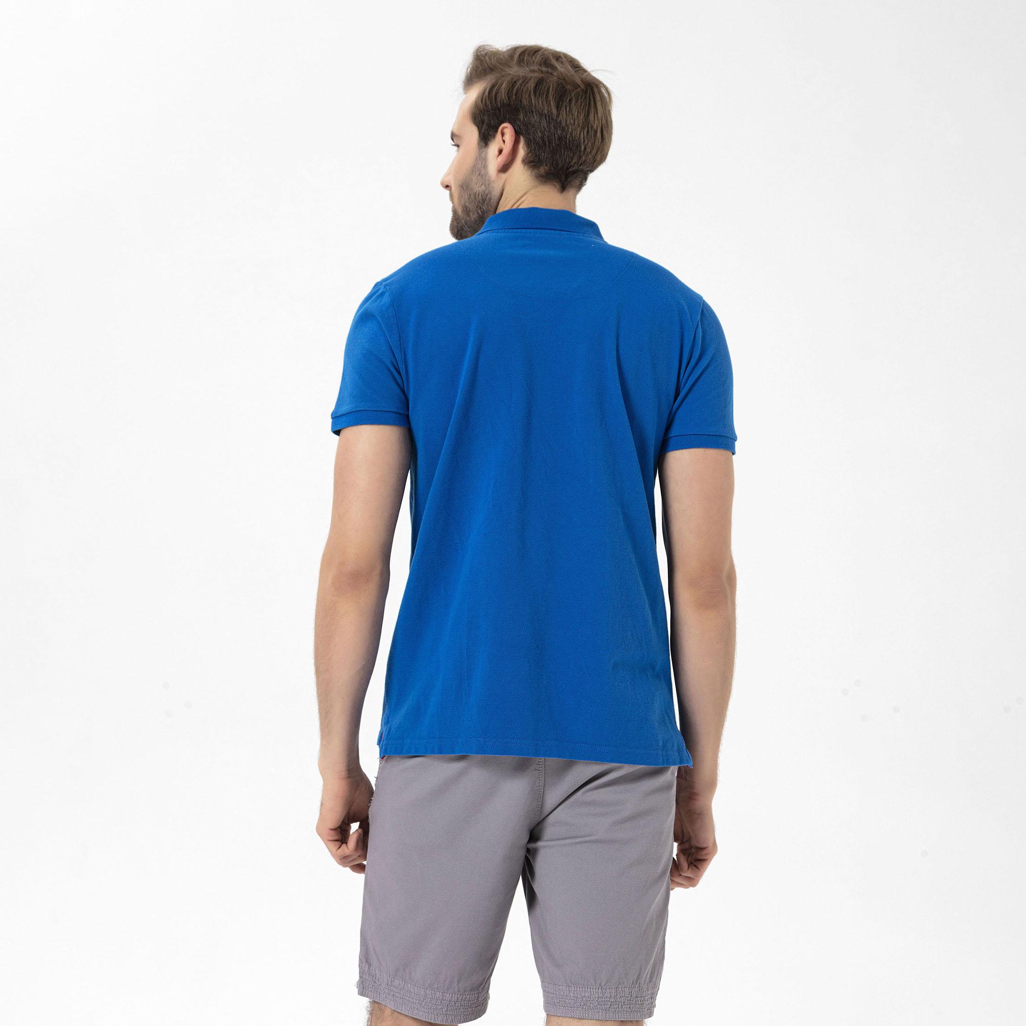 Routefield Power Erkek Mavi Polo Tişört