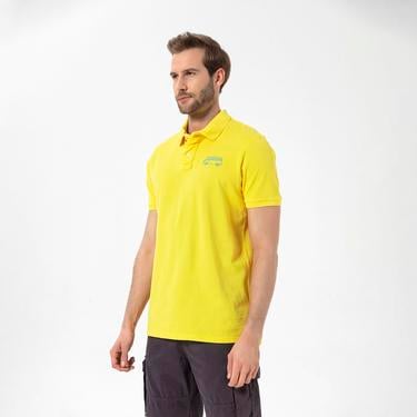  Routefield Post Erkek Sarı Polo Tişört