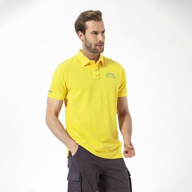  Routefield Post Erkek Sarı Polo Tişört