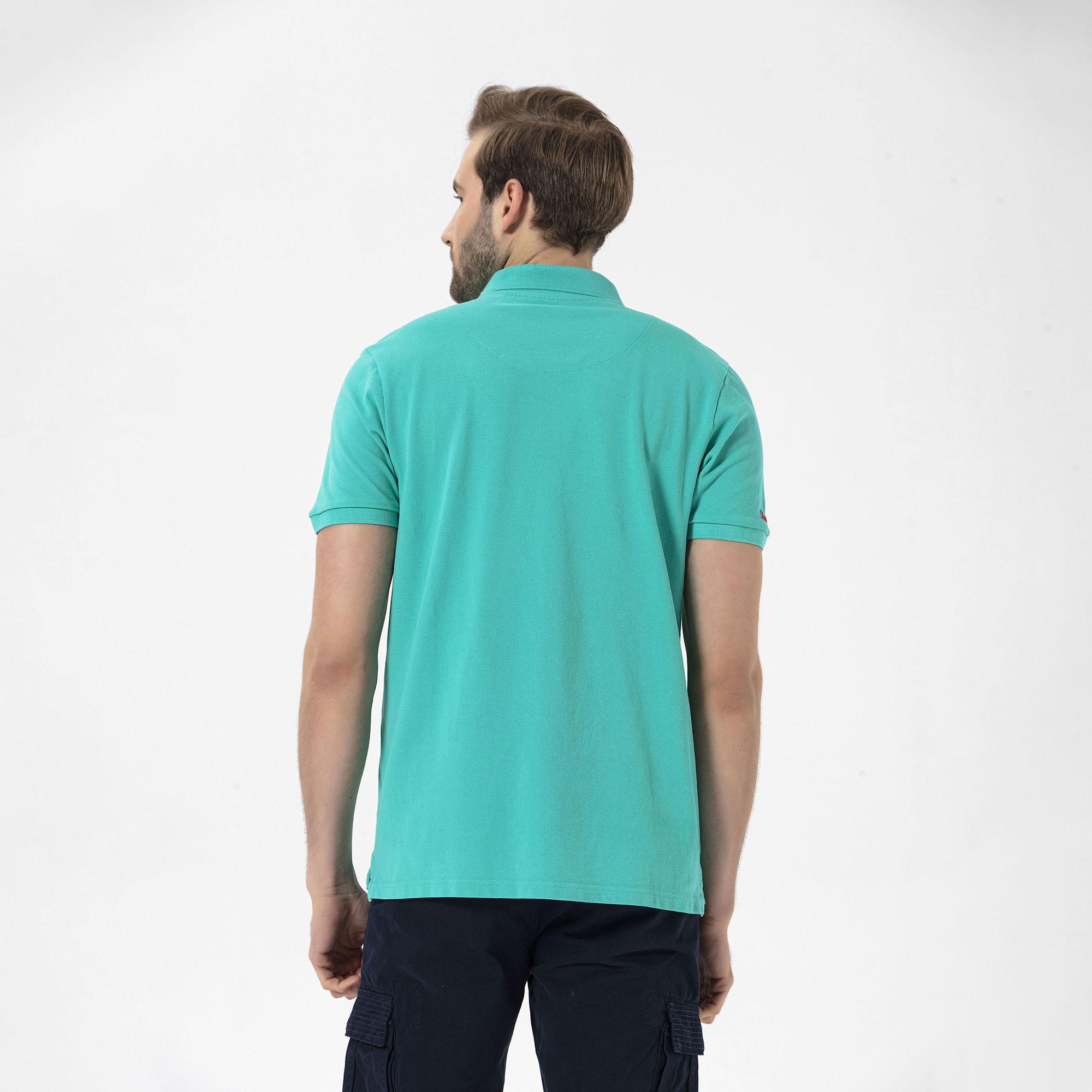 Routefield Post Erkek Mavi Polo Tişört