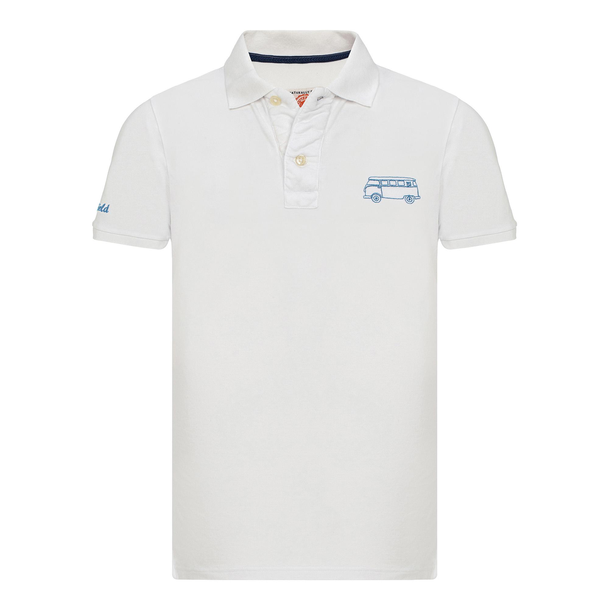 Routefield Post Erkek Beyaz Polo Tişört