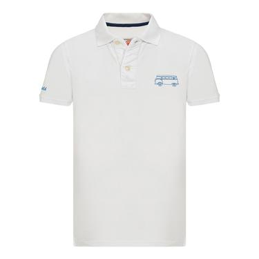  Routefield Post Erkek Beyaz Polo Tişört