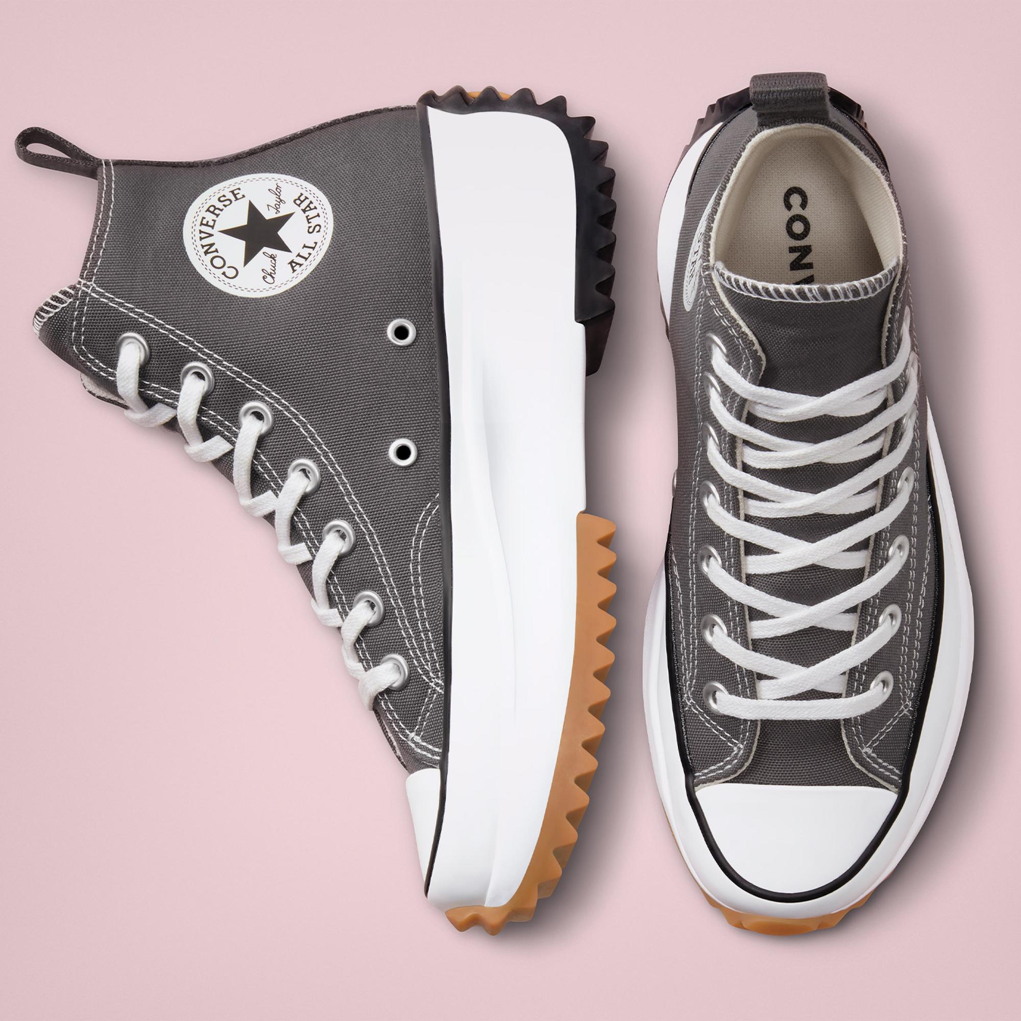 Converse Platform Run Star Hike Canvas Platform Unisex Gri Sneaker