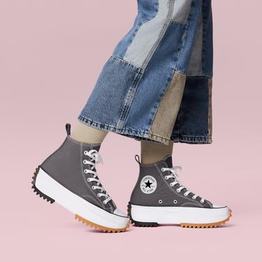  Converse Platform Run Star Hike Canvas Platform Unisex Gri Sneaker