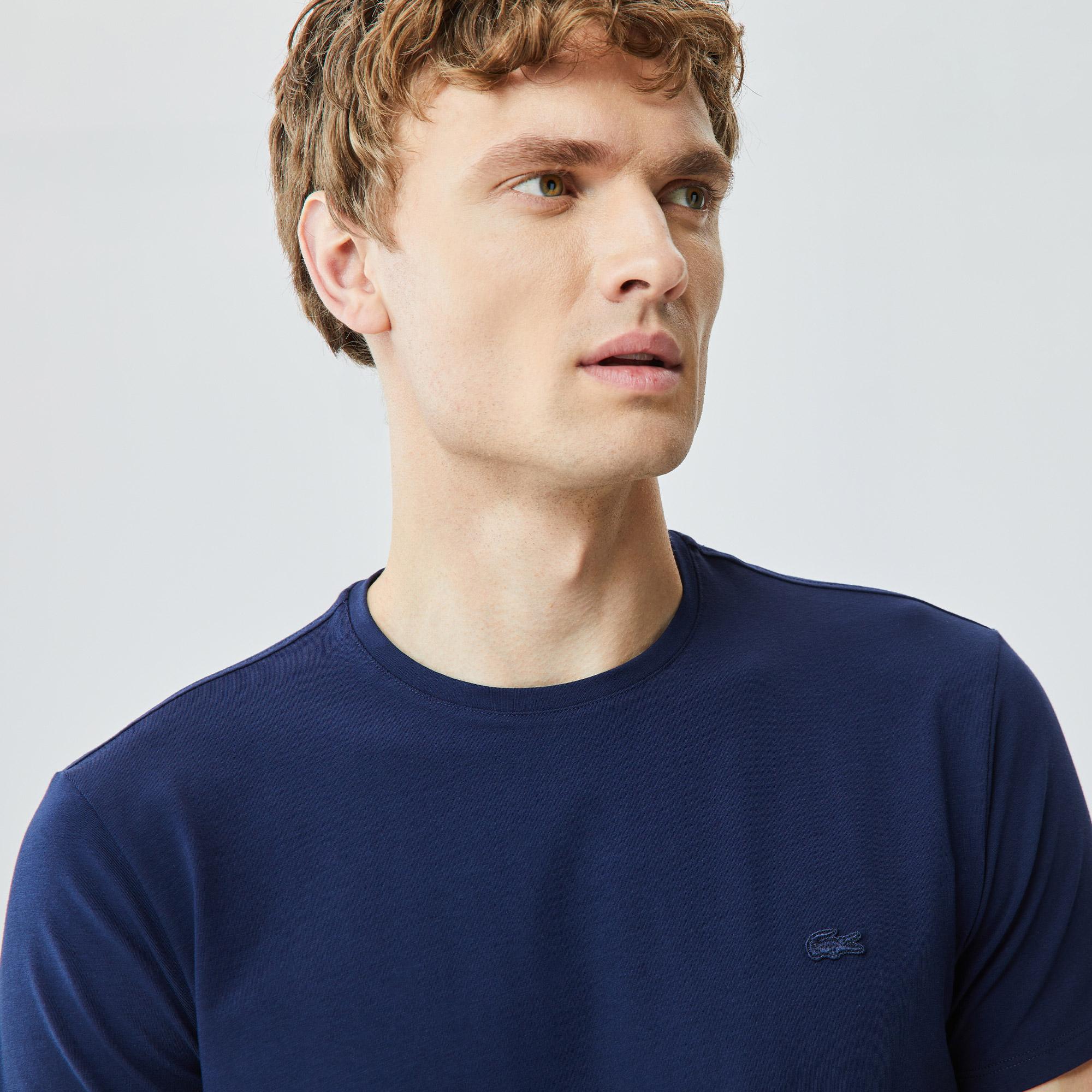 Lacoste Erkek Regular Fit Bisiklet Yaka Lacivert T-Shirt