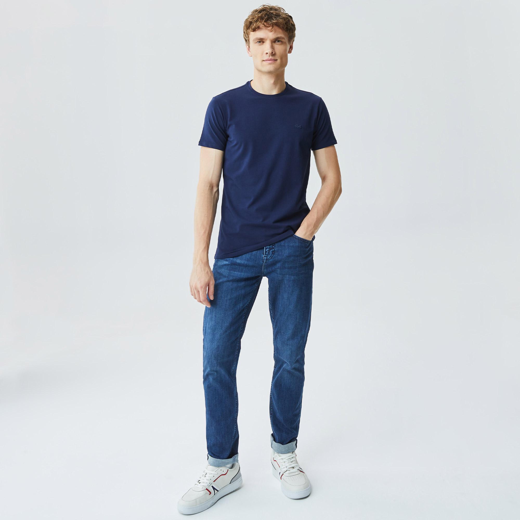 Lacoste Erkek Regular Fit Bisiklet Yaka Lacivert T-Shirt