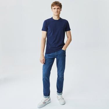  Lacoste Erkek Regular Fit Bisiklet Yaka Lacivert T-Shirt