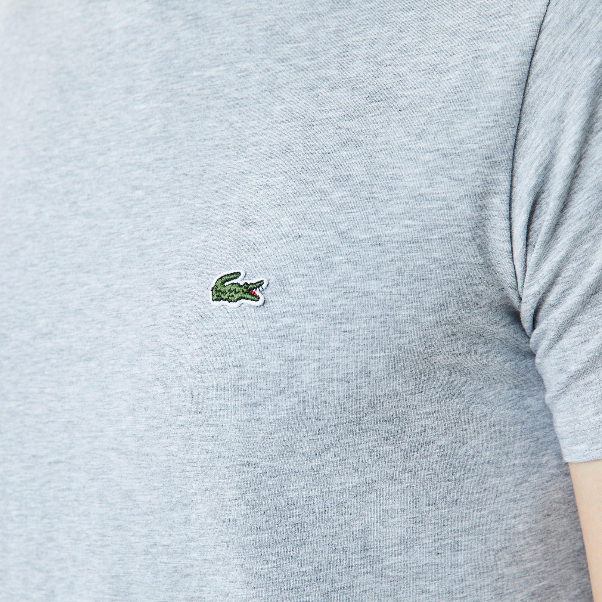 Lacoste Slim Fit Bisiklet Yaka Gri T-Shirt