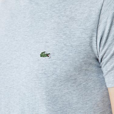  Erkek Slim Fit Bisiklet Yaka Gri T-Shirt