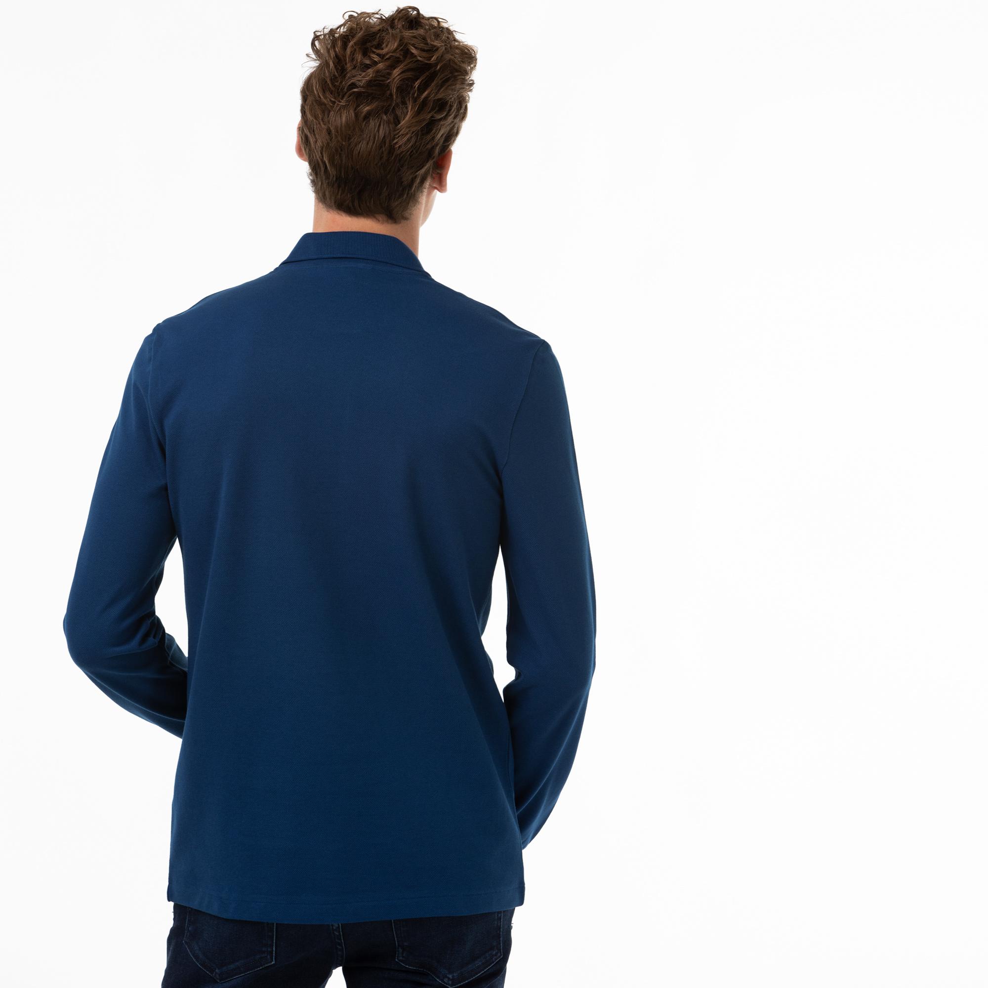 Lacoste L.12.12 Erkek Classic Fit Uzun Kollu Lacivert Polo