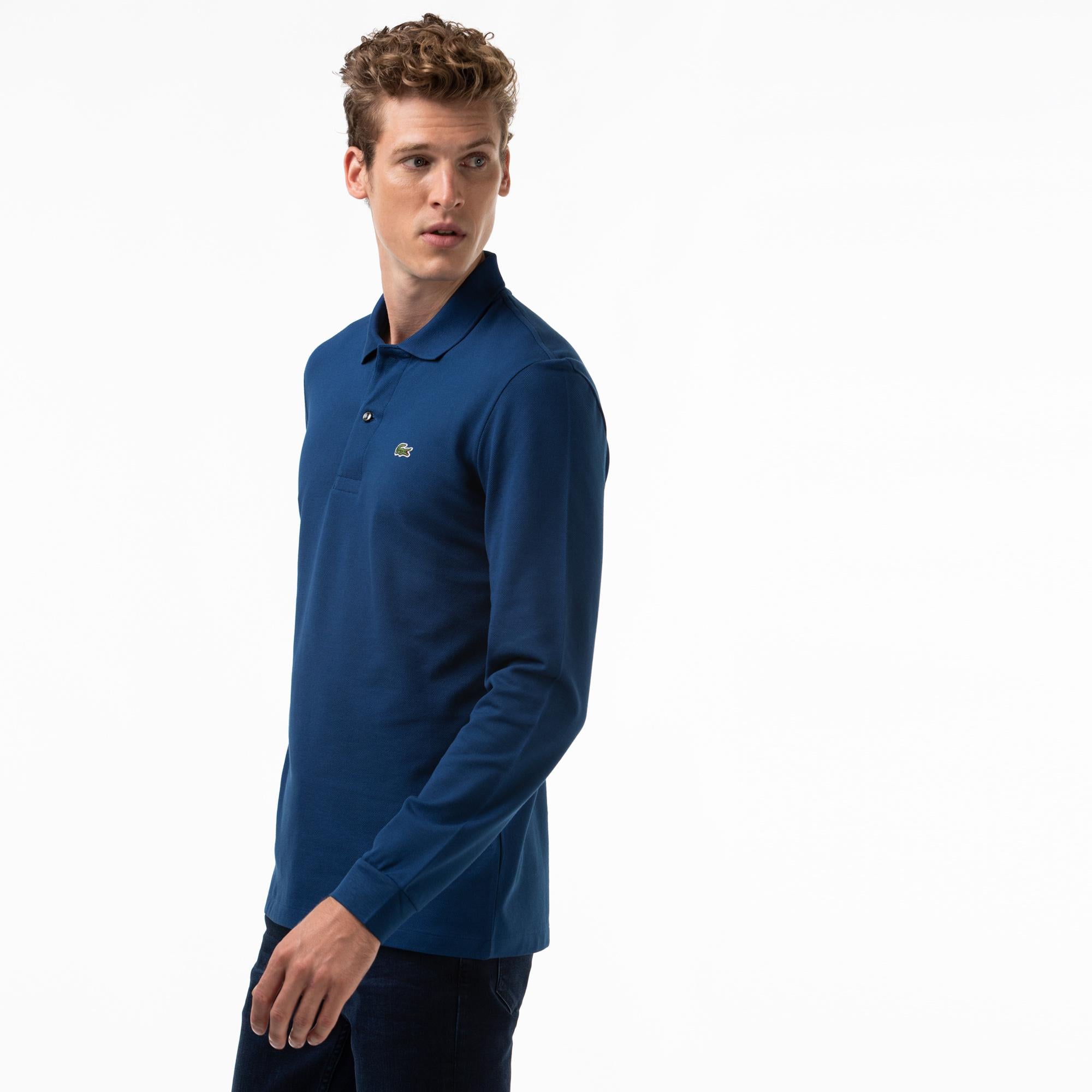 Lacoste L.12.12 Erkek Classic Fit Uzun Kollu Lacivert Polo