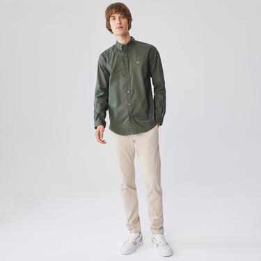  Lacoste Erkek Slim Fit Yeşil Gömlek