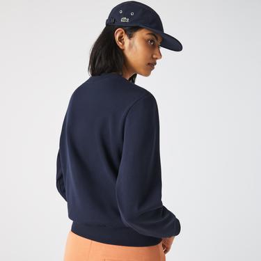  Lacoste Regular Fit Bisiklet Yaka Kadın Lacivert Sweatshirt