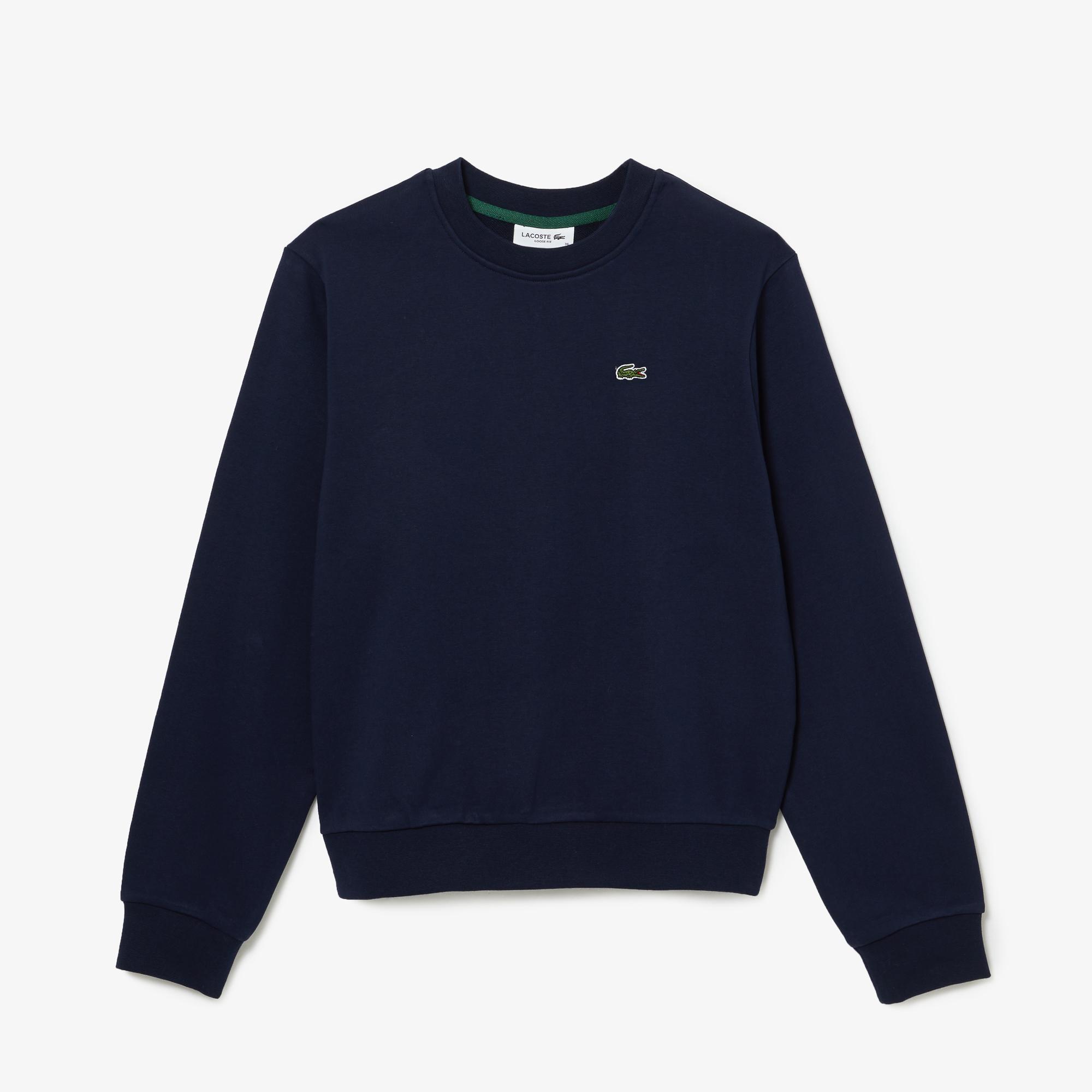 Lacoste Regular Fit Bisiklet Yaka Kadın Lacivert Sweatshirt