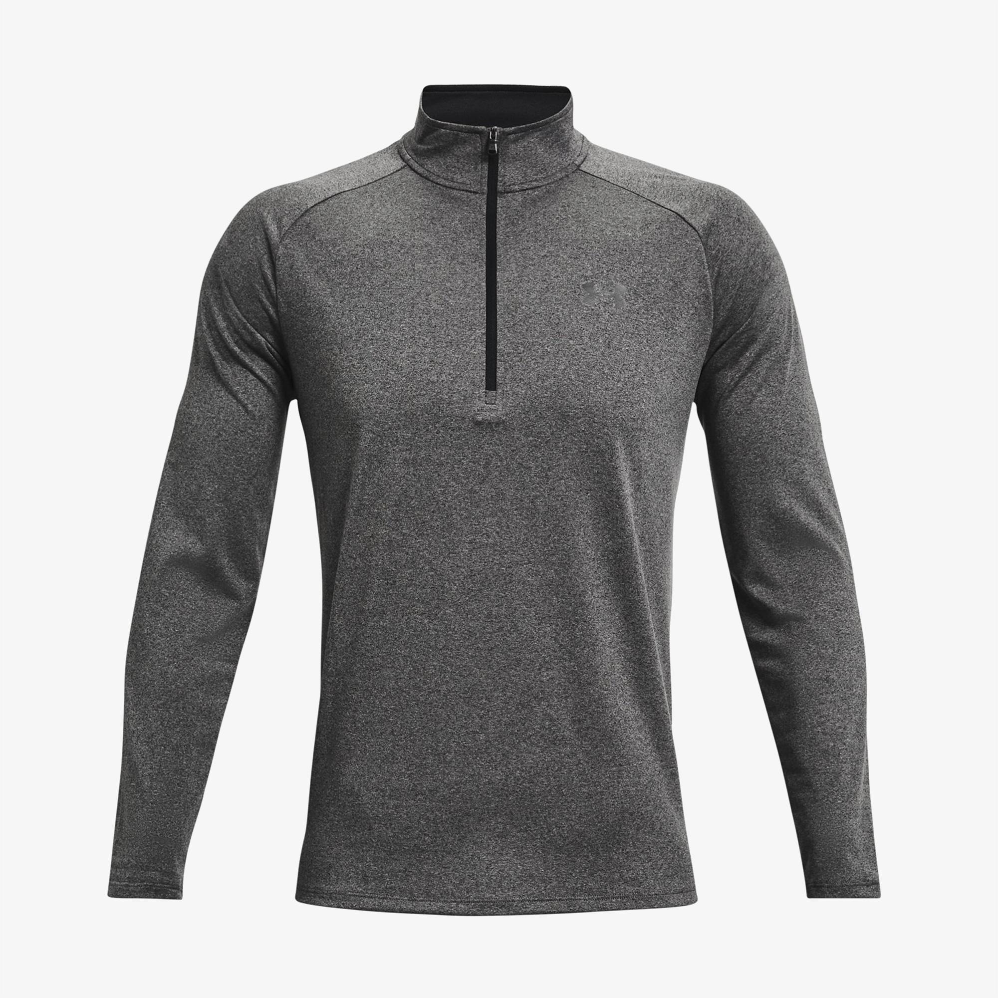Under Armour Tech 1/2 Fermuarlı Erkek Gri Uzun Kollu T-Shirt