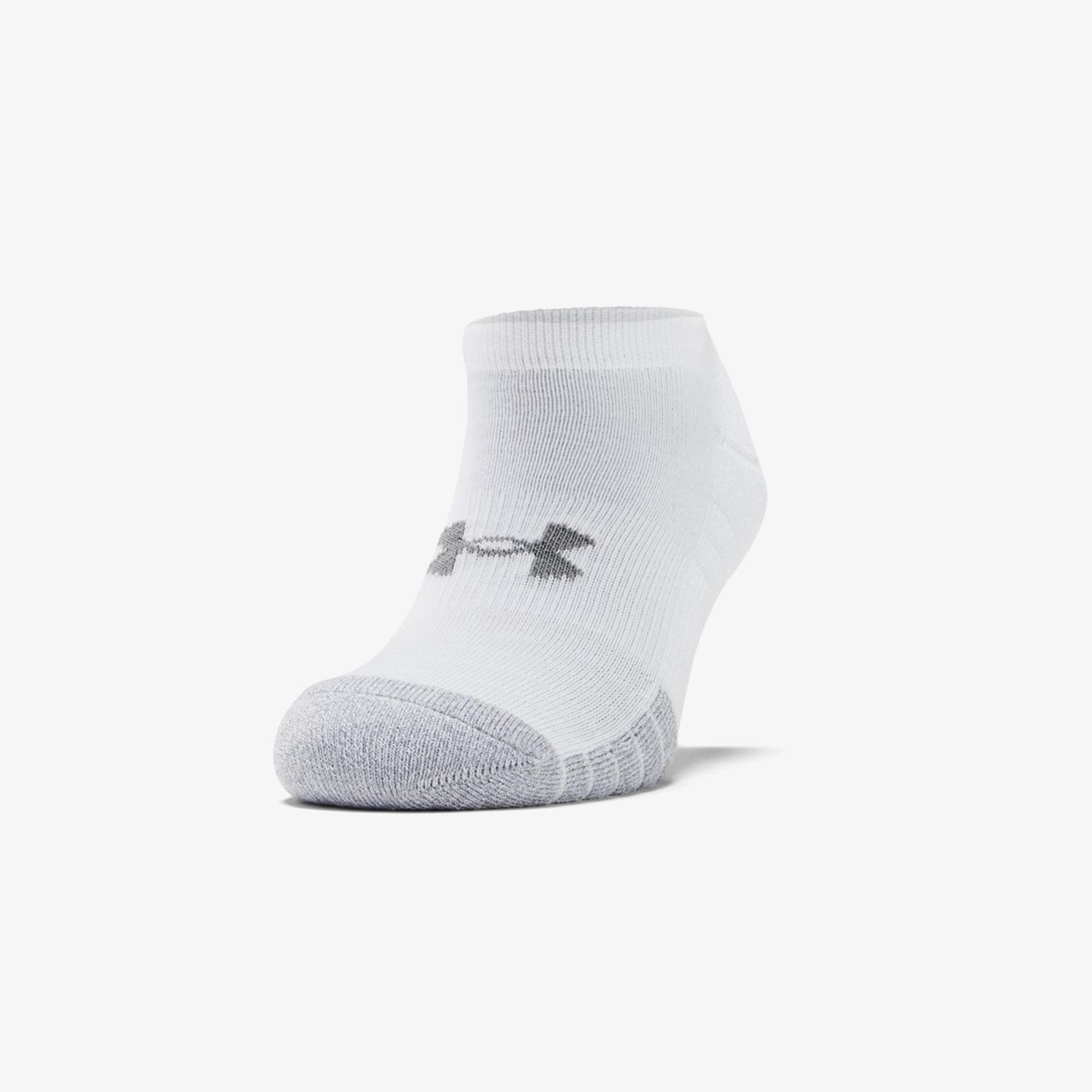 Under Armour Heatgear No Show 3'lü Unisex Beyaz Çorap