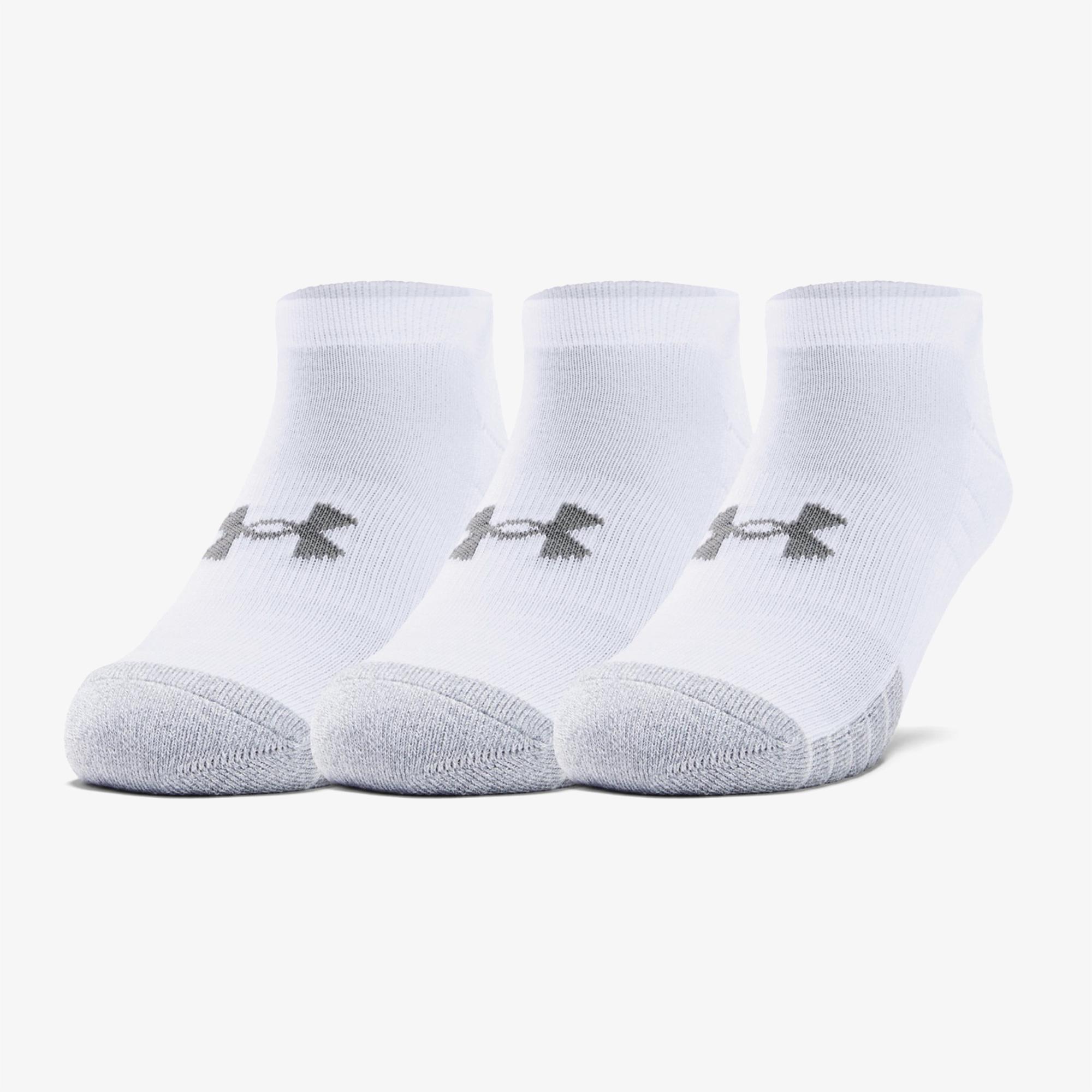 Under Armour Heatgear No Show 3'lü Unisex Beyaz Çorap