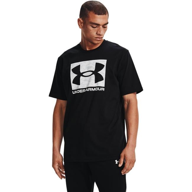  Under Armour Abc Camo Boxed Logo Ss Erkek Siyah T-Shirt