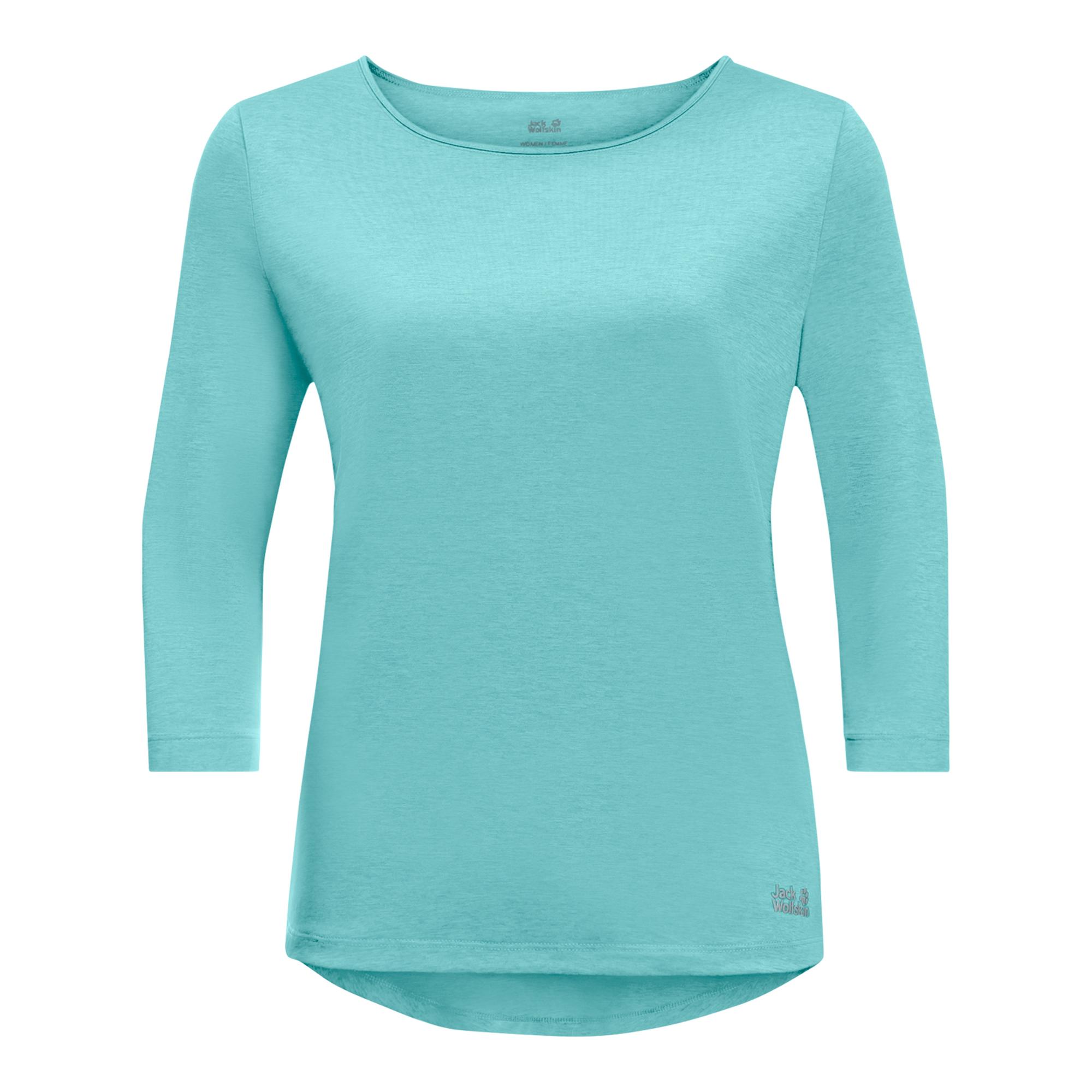 Jack Wolfskin Pack & Go 3/4 T Kadın Mavi Tişört