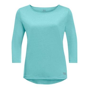  Jack Wolfskin Pack & Go 3/4 T Kadın Mavi Tişört