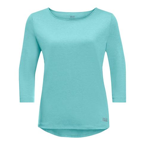 Jack Wolfskin Pack & Go 3/4 T Kadın Mavi Tişört