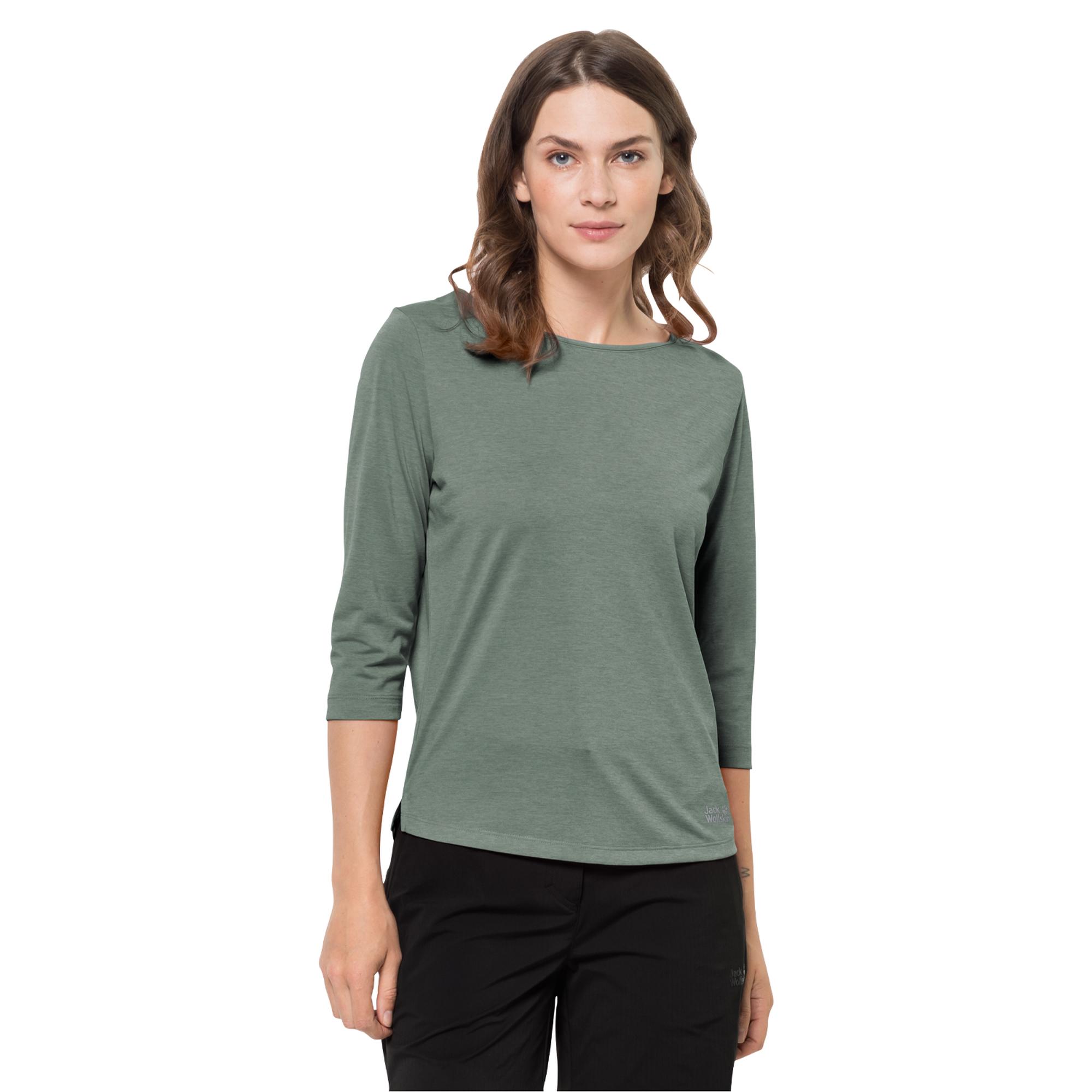Jack Wolfskin Pack & Go 3/4 T Kadın Yeşil Tişört
