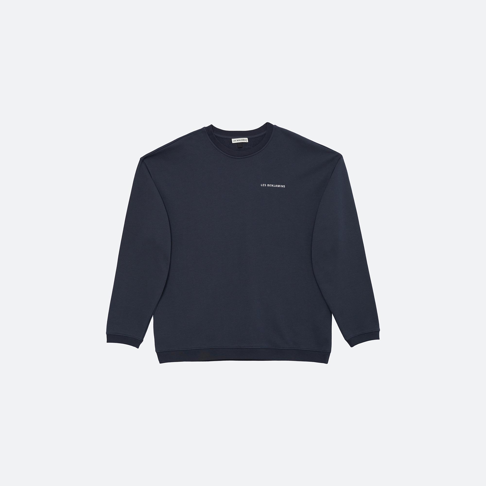 Les Benjamins Essentials Erkek Mavi Sweatshirt