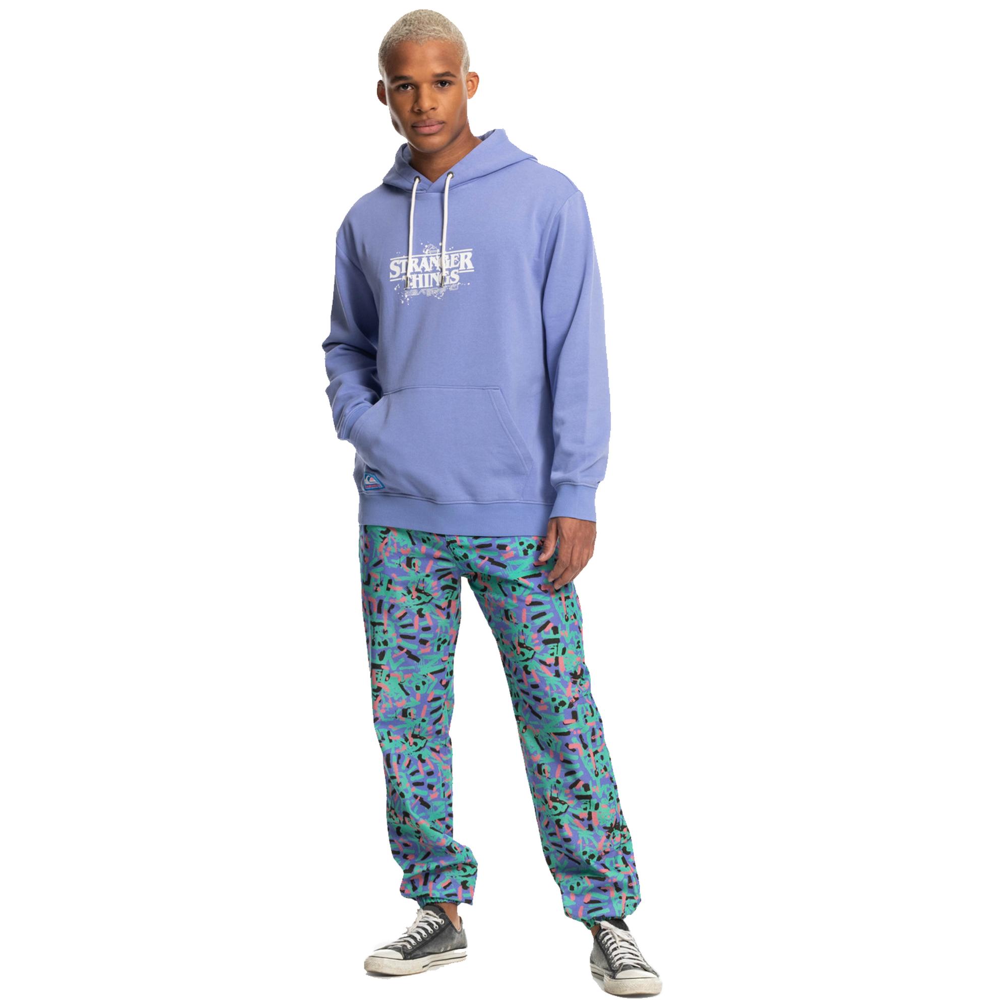 Quiksilver Erkek Sweatshirt Official Logo Mor