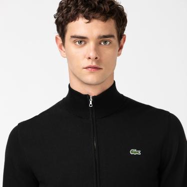  Lacoste Erkek Regular Fit Fermuarlı Siyah Hırka