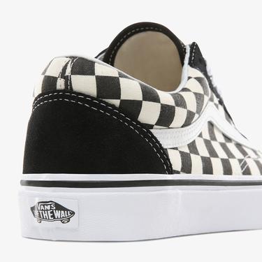  Vans Old Skool Unisex Damalı Siyah Sneaker