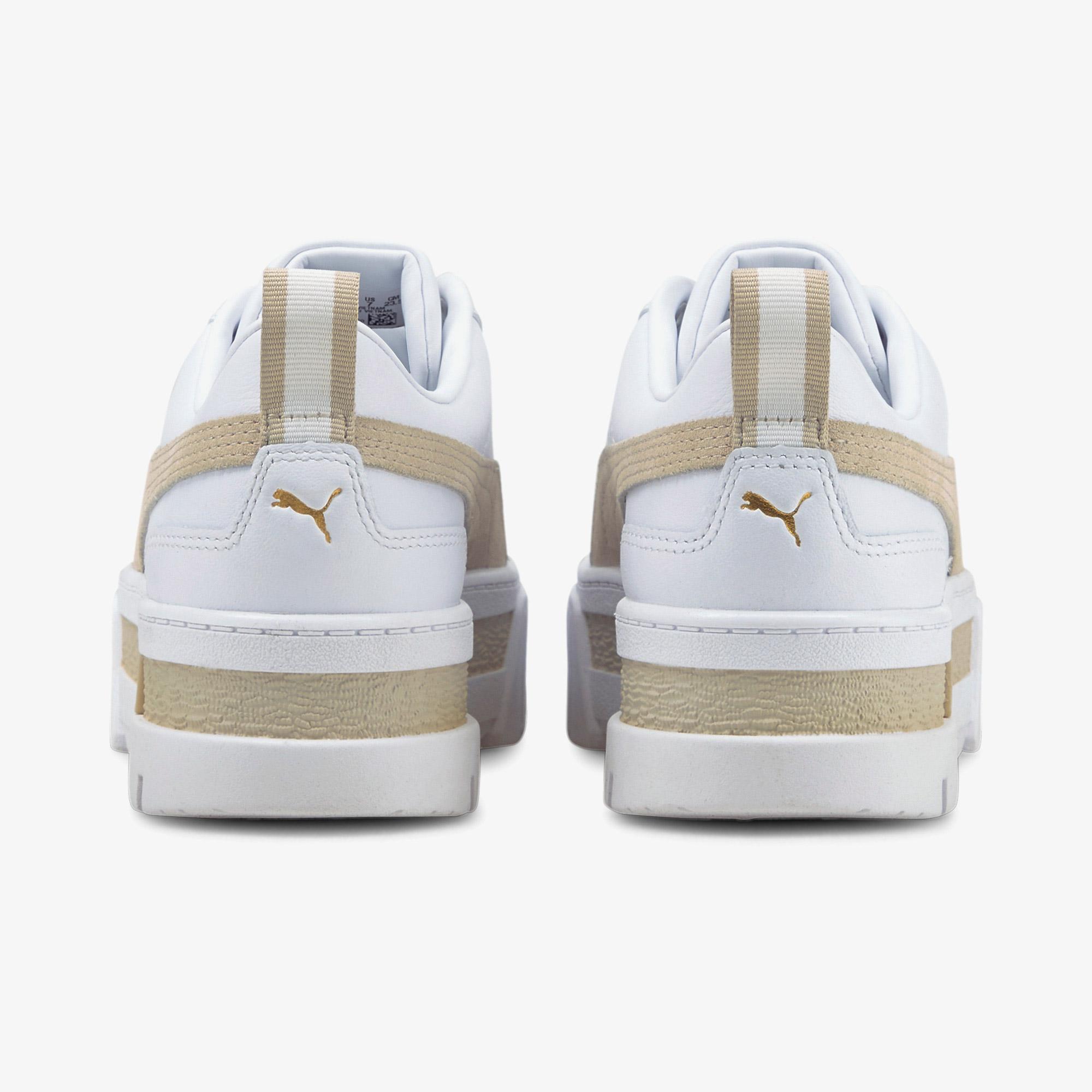 Puma Mayze Leather Kadın Beyaz Spor Ayakkabı