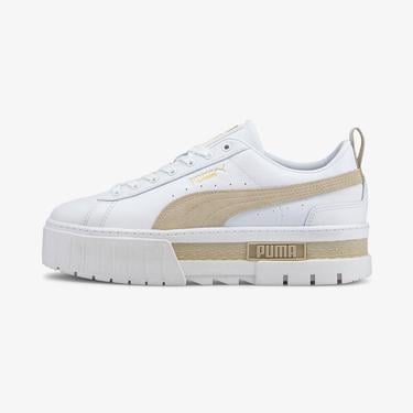  Puma Mayze Leather Kadın Beyaz Spor Ayakkabı