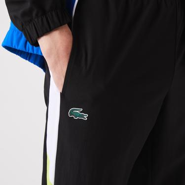  Lacoste SPORT Erkek Regular Fit Uzun Kollu Dik Yaka Renk Bloklu Baskılı Renkli Eşofman Takımı