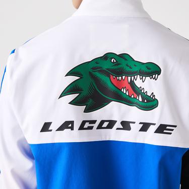  Lacoste SPORT Erkek Regular Fit Uzun Kollu Dik Yaka Renk Bloklu Baskılı Renkli Eşofman Takımı