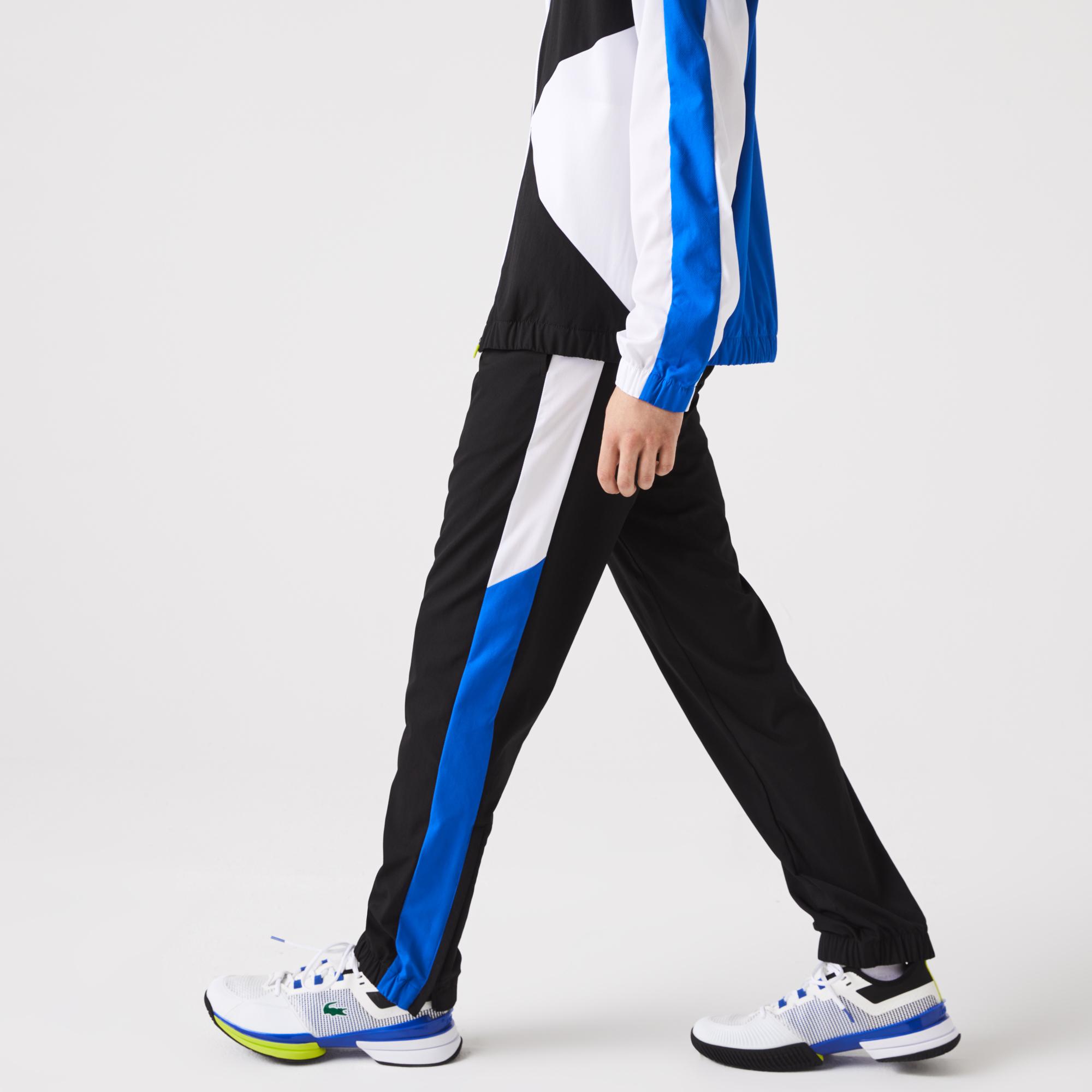 Lacoste SPORT Erkek Regular Fit Uzun Kollu Dik Yaka Renk Bloklu Baskılı Renkli Eşofman Takımı