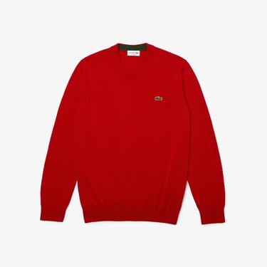  Erkek Regular Fit Bisiklet Yaka Organik Pamuk Kırmızı Kazak