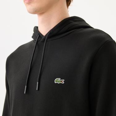  Erkek Classic Fit Kapüşonlu Siyah Sweatshirt