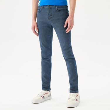  Erkek Slim Fit Mavi Jean Pantolon