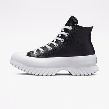  Converse Platform Chuck Taylor All Star Lugged 2.0 Leather Kadın Siyah Sneaker