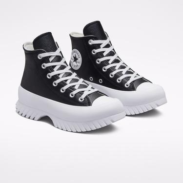  Converse Platform Chuck Taylor All Star Lugged 2.0 Leather Kadın Siyah Sneaker