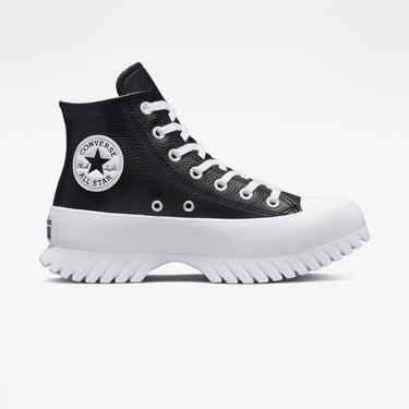  Converse Platform Chuck Taylor All Star Lugged 2.0 Leather Kadın Siyah Sneaker